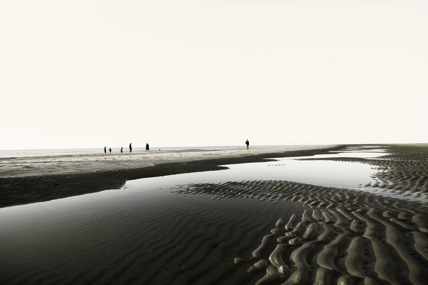 Die weite der Landschaft am Meer von Bergen aan Zee, Nordholland